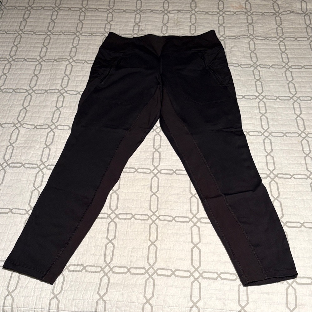 Athleta Fleece Black Leggings